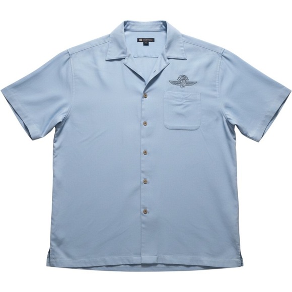 Harriton Other - Harriton Indianapolis Motor Speedway Camp Shirt XL Blue Rayon Blend Button Front